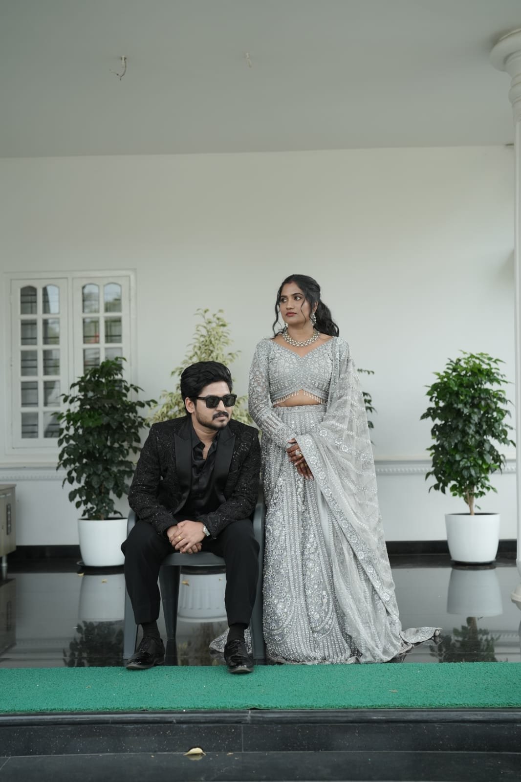 Full Silver Bridal Couple