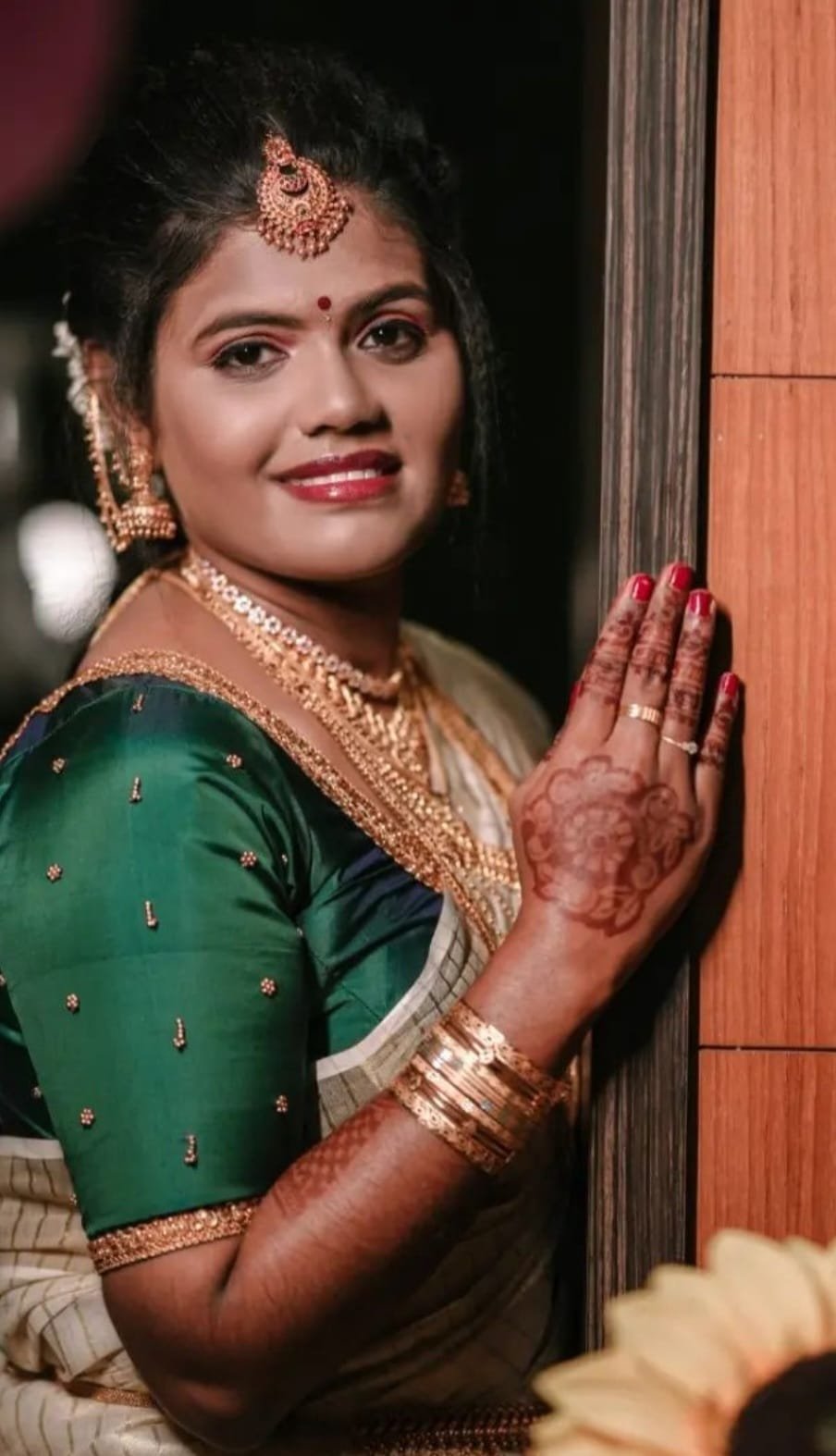 Traditional Kerala Kasavu Bridal Makeup